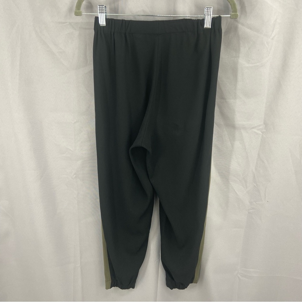 Babaton Dexter Pant Jogger Black Green Tuxedo Stripe Size Small - Picture 3 of 7